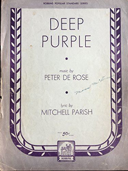 Deep Purple (Sombre Demijour). Robbins Popular Standard Series [Sheet music] Mit