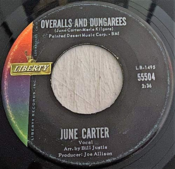 June Carter-"Overalls and Dungarees/Waving From The Hill" 1962 Original 45 RARE 