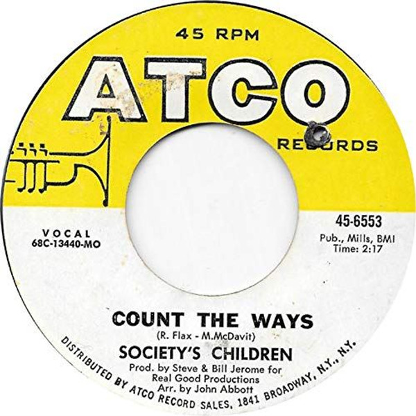 Society's Children-"Count The Ways" 1968 Original SUNSHINE-POP 45 EXCELLENT! [Vi