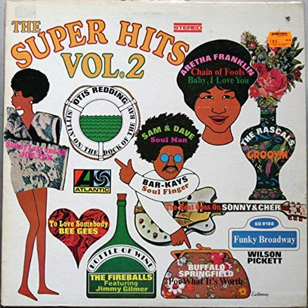 "The Super Hits, Vol.2" 1968 Original LP ARETHA FRANKLIN  OTIS REDDING BAR-KAYS