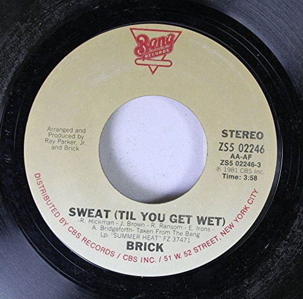 Brick-"Sweat (Til You Get Wet)/ Seaside Vibes" 1981 Original FUNK R&B SOUL 45rpm