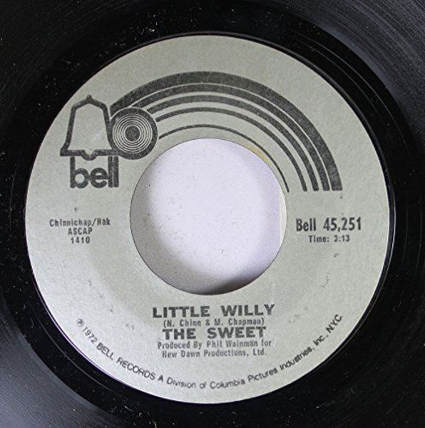The Sweet-"Little Willy" 1972 Original 45rpm GLAM-ROCK Bell Label