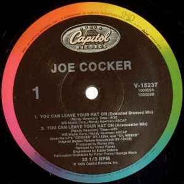 Joe Cocker-"You Can Leave Your Hat On" 1986 Original 12" Maxi-Single 9 1/2 WEEKS