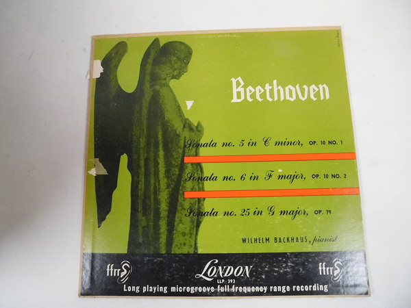 Backhaus-"Beethoven Sonatas 5 in C Minor/6 in F Major/25 in G Major" LP MONO