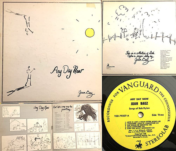 Joan Baez-"Any Day Now-Songs of Bob Dylan" 1968 Original 2LP YELLOW Vanguard