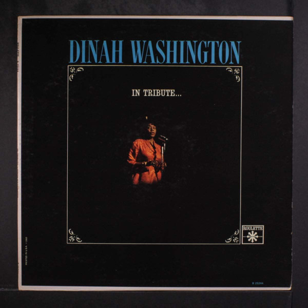 Dinah Washington-"In Tribute" 1964 Original LP STEREO INNER SLEEVE Ruth Jones