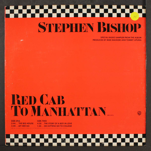 Stephen Bishop-"Red Cab to Manhattan" 1980 Radio Sampler PROMO 12" NM