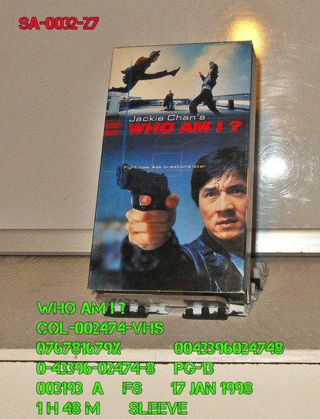 "Jackie Chan's Who Am I?" 1998 VHS Tape JACKIE CHAN Martial Arts