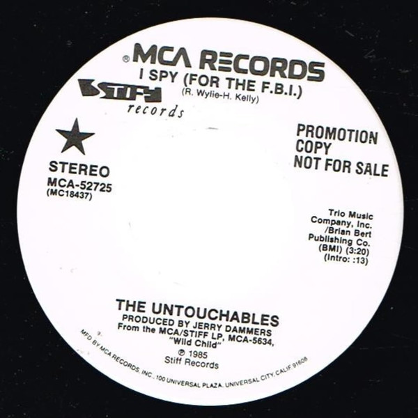 The Untouchables-"I Spy (For The F.B.I.)" 1985 WL-Promo 45rpm SKA SOUL