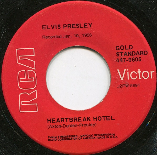 Elvis Presley-"Heartbreak Hotel/I Was The One" 1970 GOLD STANDARD 45rpm