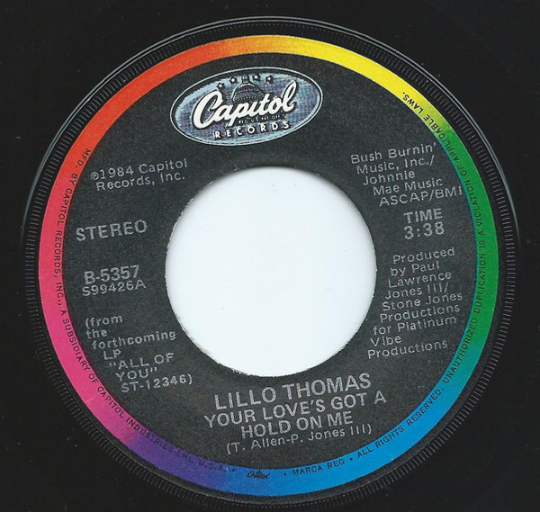 Lillo Thomas-"Your Love's Got a Hold on Me" 1984 Original LP FUNK SOUL R & B