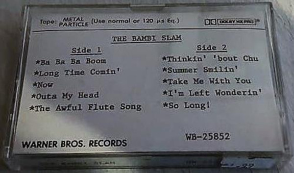 The Bambi Slam-Self-Titled 1988 PROMO Cassette Tape RARE