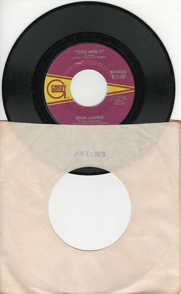 Rick James-"You and I/"Hollywood" 1978 Original 45rpm DISCO FUNK Gordy