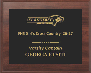 Laser Engraved Cherry Finish Plaque