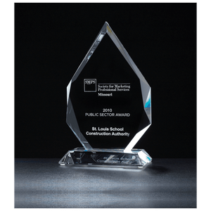 Flame Series Multi-Faceted Optical Crystal Award - K9045 Flame Series Multi-Faceted Optical Crystal Award - K9045