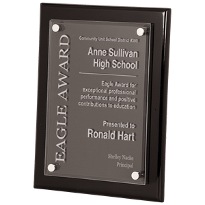 Black Piano Finish Floating Acrylic Plaque Black Piano Finish Floating Acrylic Plaque
