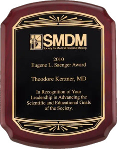 Rosewood Piano Finish Plaque with Gold Border