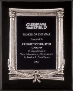 Black Piano Finish Plaque, Antique Silver Frame Casting & Black Aluminum Plate - 10 1/2" x 13" - P3932