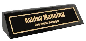 8 1/2" Black Piano Finish Desk Wedge