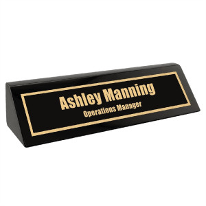 8 1/2" Black Piano Finish Desk Wedge