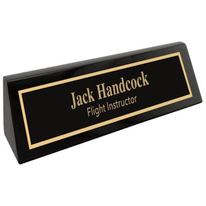 10 1/2" Black Piano Finish Desk Wedge