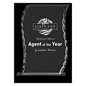 Scroll Facet Glass on Black Base