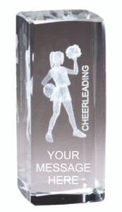 Cheerleader Trophy - 4 1/2" Tall - CRY1292 Cheerleader Trophy - 4 1/2" Tall - CRY1292