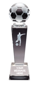 Soccer F Crystal - 8" Tall - CRY294 Soccer F Crystal - 8" Tall - CRY294