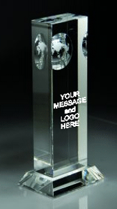 Crystal Globe on Column - 9 1/2"" Tall Crystal Globe on Column - 9 1/2"" Tall