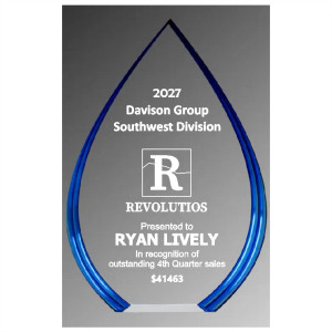 Blue Spectrum Teardrop Acrylic