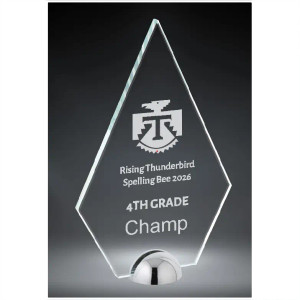 Spruce Glass with Metal Stand - 7 1/2" Tall