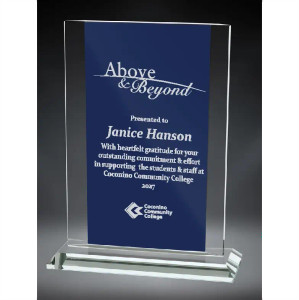 Blue Azure Rectangular Glass