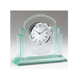 Round Top Glass Desk Clock