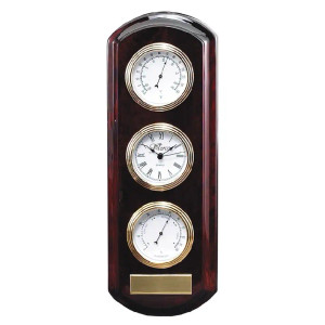 Rosewood Clock and Weather Station