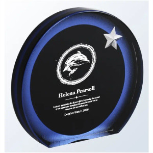 Blue Acrylic Circle Award