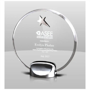 Silver Star Round Acrylic