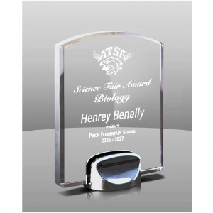 Modern Acrylic on Chrome Base