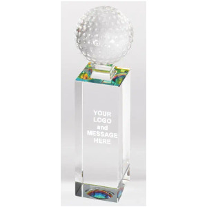 11" Crystal Golf Trophy