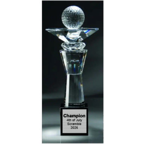 "Jetson" Crystal Tower Golf Trophy