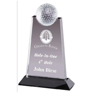Apex Golf Ball Crystal Trophy