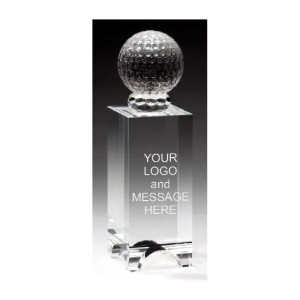 Crystal Golf Ball on Column