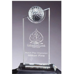Crystal Golf Ball Trophy