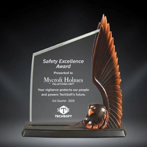 "Wings Up" Bronze Eagle Resin Acrylic