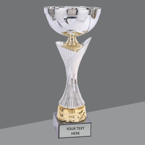 "Nicole" Silver and Gold Cup on Marble Base