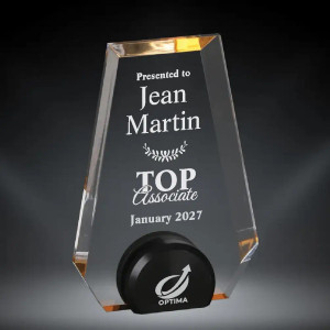 Gold Halo Pinnacle  Clear Acrylic