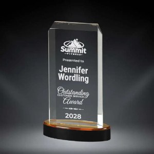 Gold Spectra Tower Clear Acrylic Award