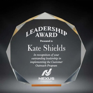 Gold Spectra Octagon Clear Acrylic