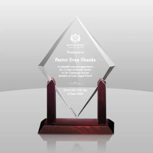 Elegant Diamond Clear Acrylic Award