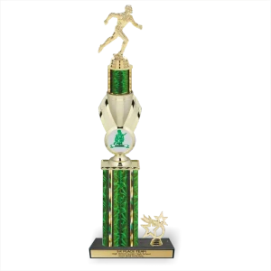 Classic Mascot Cross Country Trophy with Side Trim