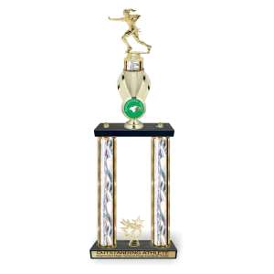 2 Column  Mascot Flag Football Trophy
